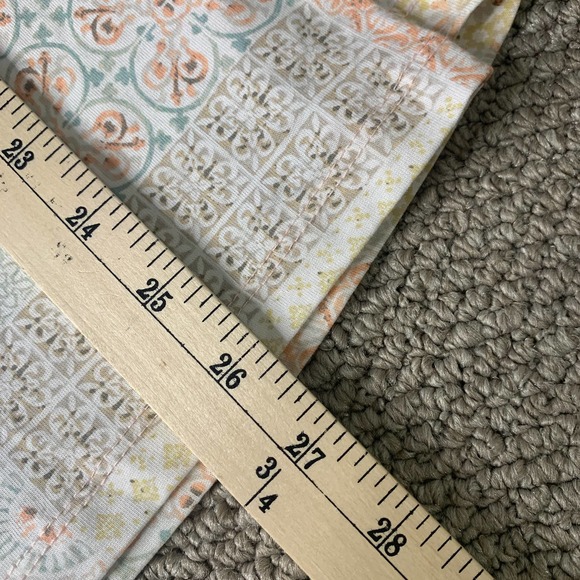 Ink + Ivy Womens Tank Top Size Large White/Orange Floral Sleeveless Racerback‎ - Picture 5 of 9